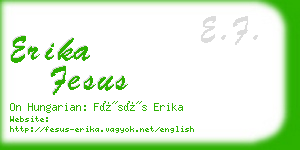 erika fesus business card